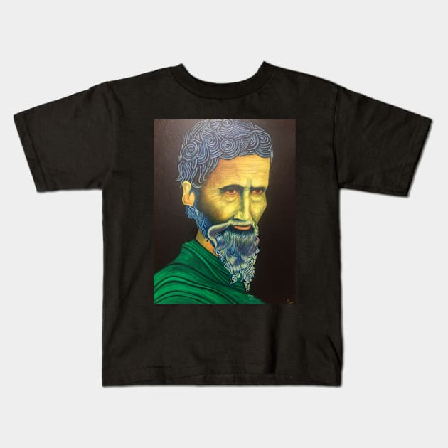 Michelangelo Kids T-Shirt by SarahStarrs